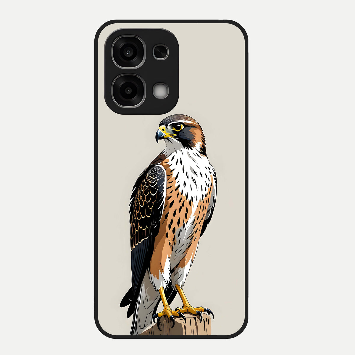  Clever Eagle Glass Case For Oppo F33 5G back cover – full design glossy printed glass finish