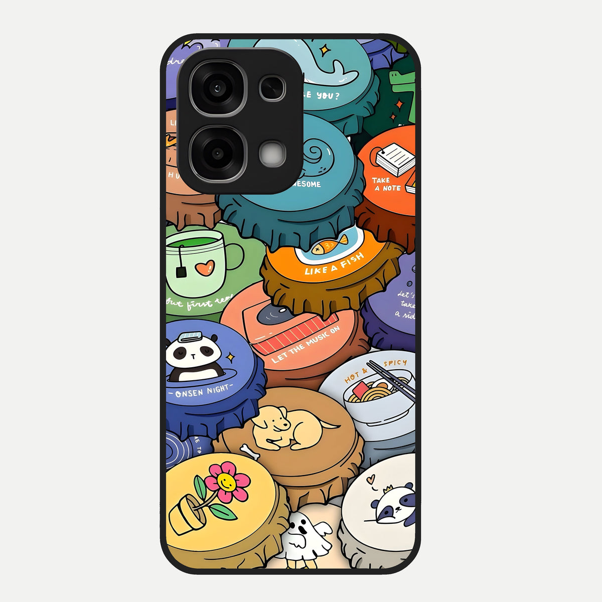  Coins Patterns Glass Case For Oppo F33 5G back cover – full design glossy printed glass finish