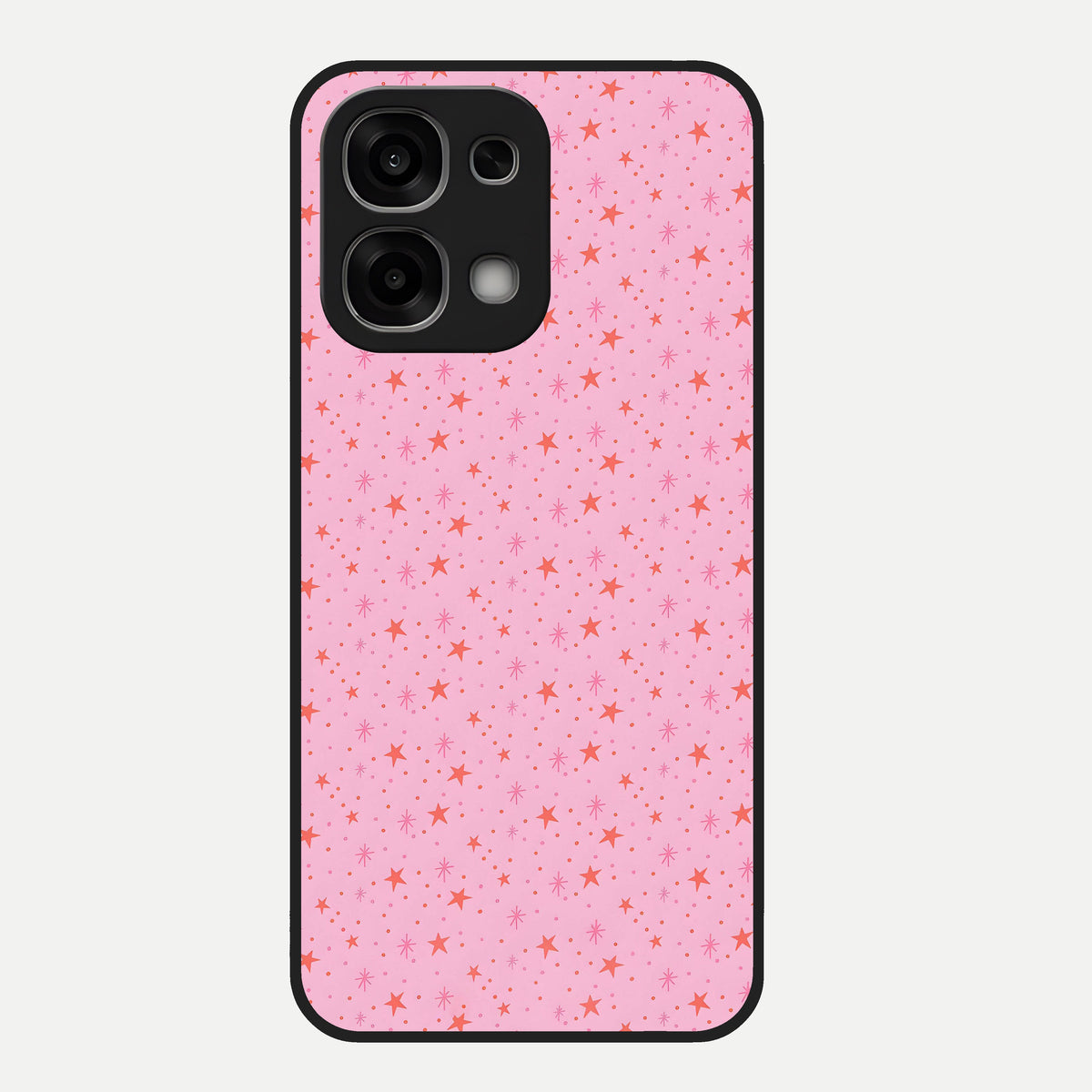  Cosmic Pink Sparkle Glass Case For Oppo F33 5G back cover – full design glossy printed glass finish
