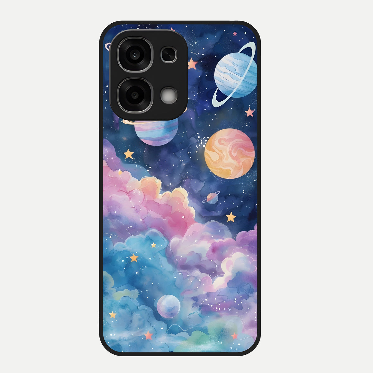  Cosmic Planet Dreams Glass Case For Oppo F33 5G back cover – full design glossy printed glass finish