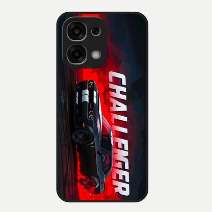  Crimson Challenger Fury Glass Case For Oppo F33 5G back cover – full design glossy printed glass finish