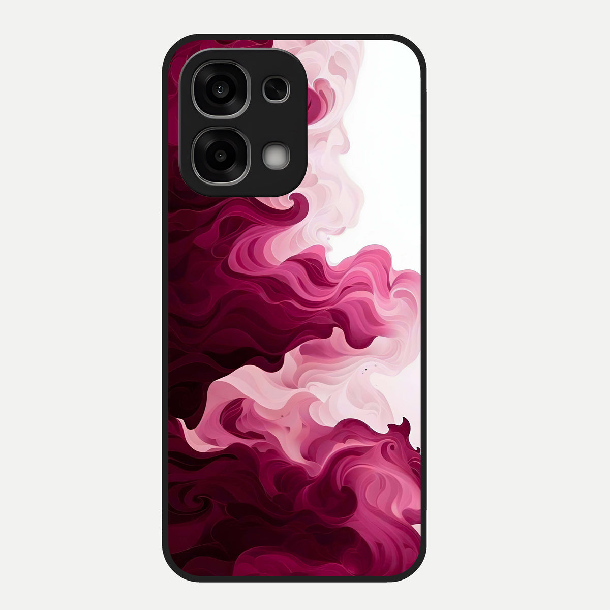  Crimson Wave Flow Glass Case For Oppo F33 5G back cover – full design glossy printed glass finish