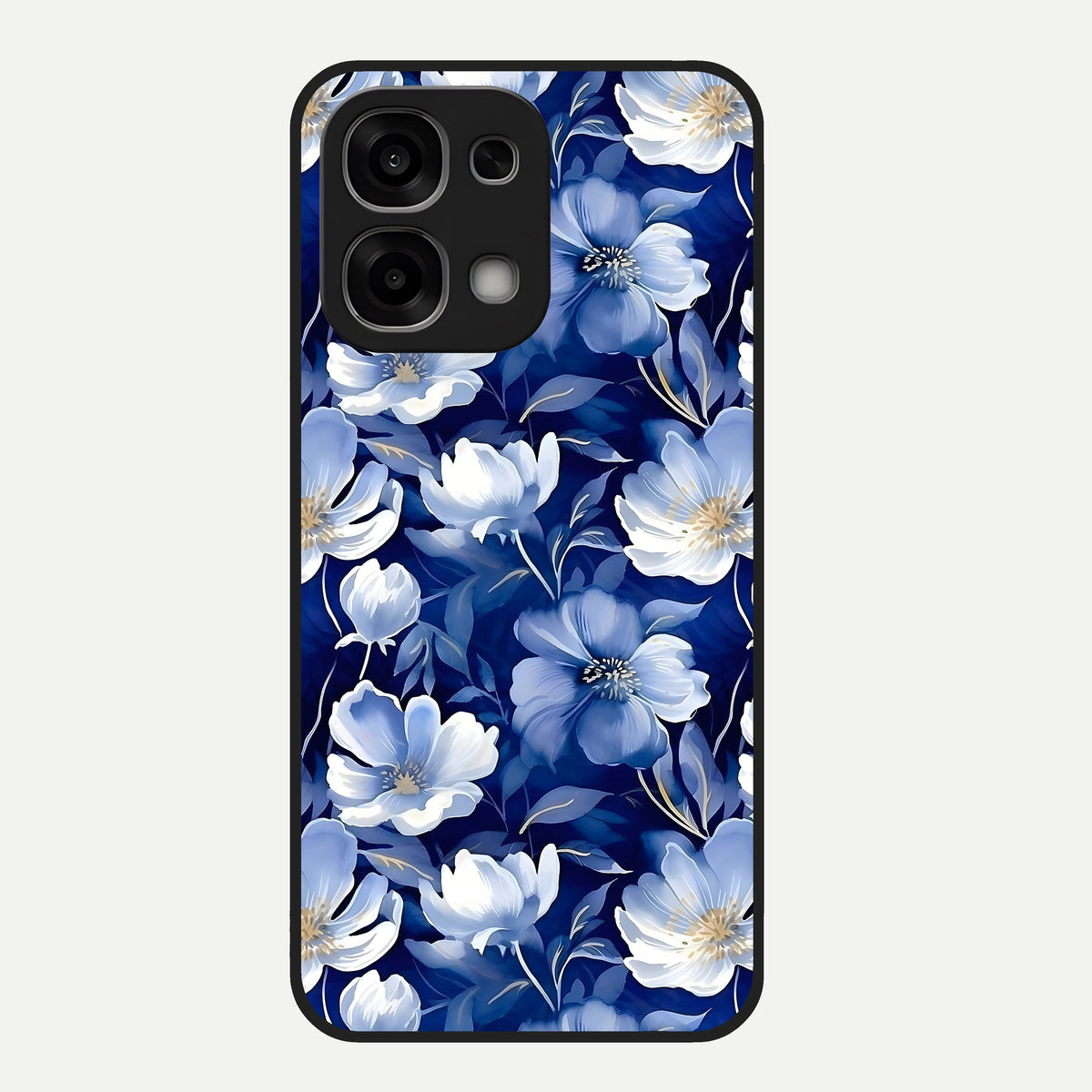  Cute Floral Patterns Glass Case For Oppo F33 5G back cover – full design glossy printed glass finish