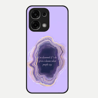  Damned People Quote Glass Case For Oppo F33 5G back cover – full design glossy printed glass finish