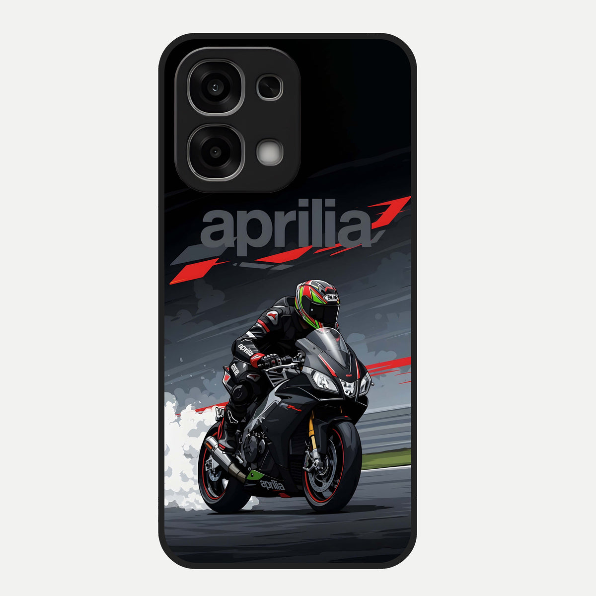 Dark Aprilla Glass Case For Oppo F33 5G back cover – full design glossy printed glass finish