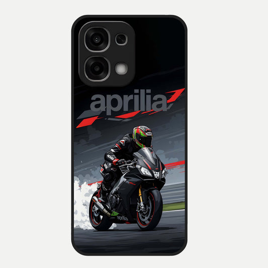  Dark Aprilla Glass Case For Oppo F33 5G back cover – full design glossy printed glass finish