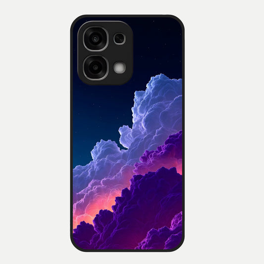  Dreamy Cloud Skies Glass Case For Oppo F33 5G back cover – full design glossy printed glass finish