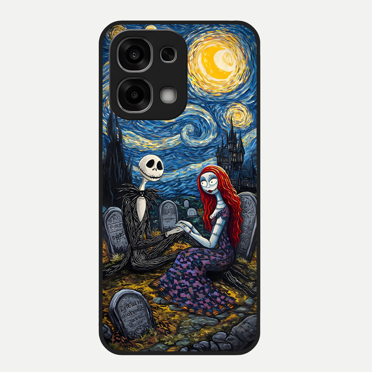  Eternal Night Love Glass Case For Oppo F33 5G back cover – full design glossy printed glass finish