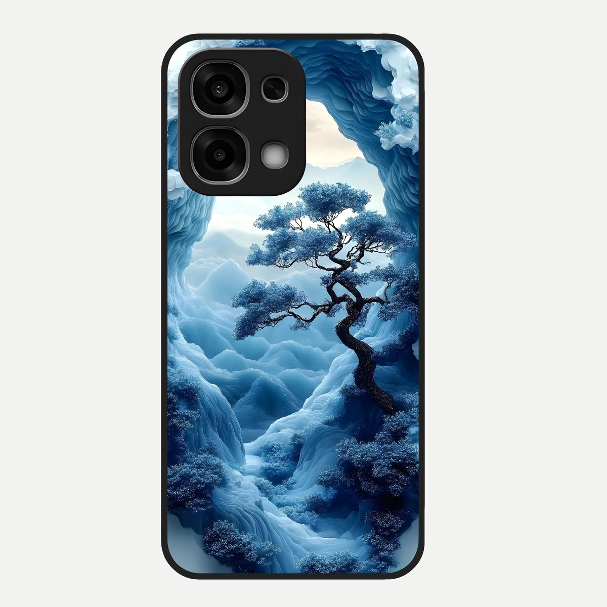  Frozen Serenity Gate Glass Case For Oppo F33 5G back cover – full design glossy printed glass finish
