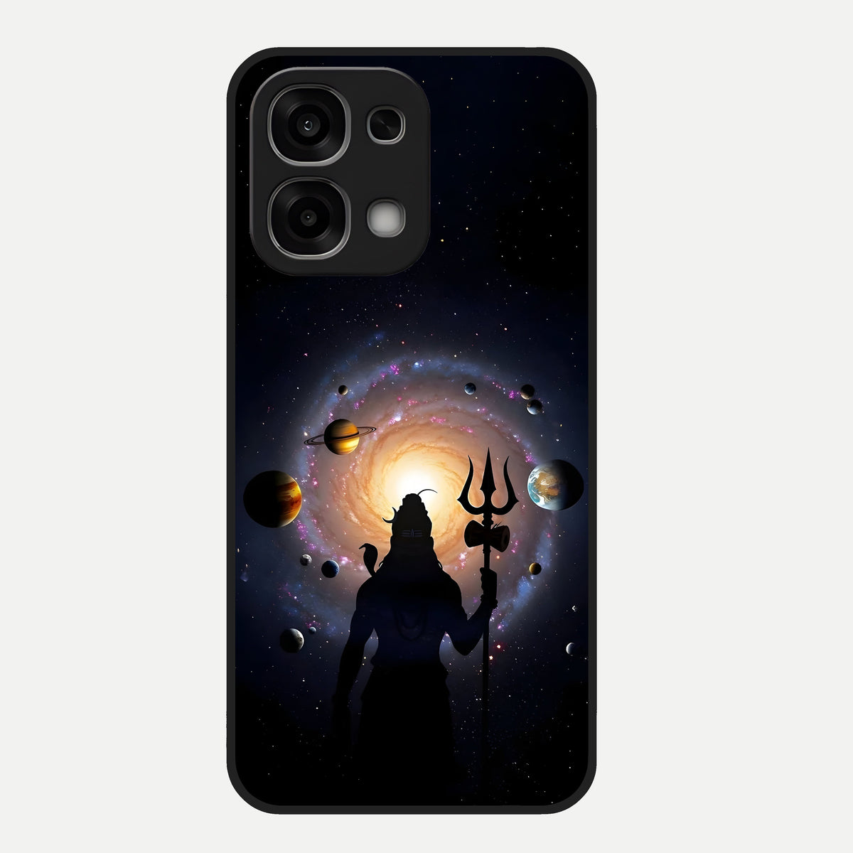  Galactic Shiva Vision Glass Case For Oppo F33 5G back cover – full design glossy printed glass finish