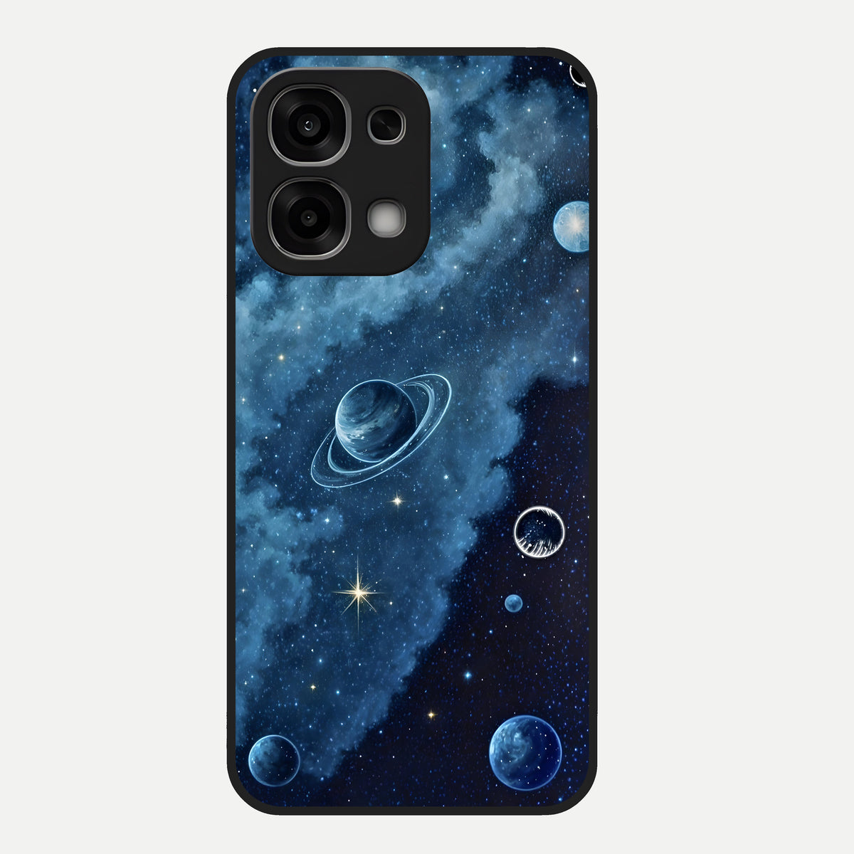  Galaxy Dream Space Glass Case For Oppo F33 5G back cover – full design glossy printed glass finish