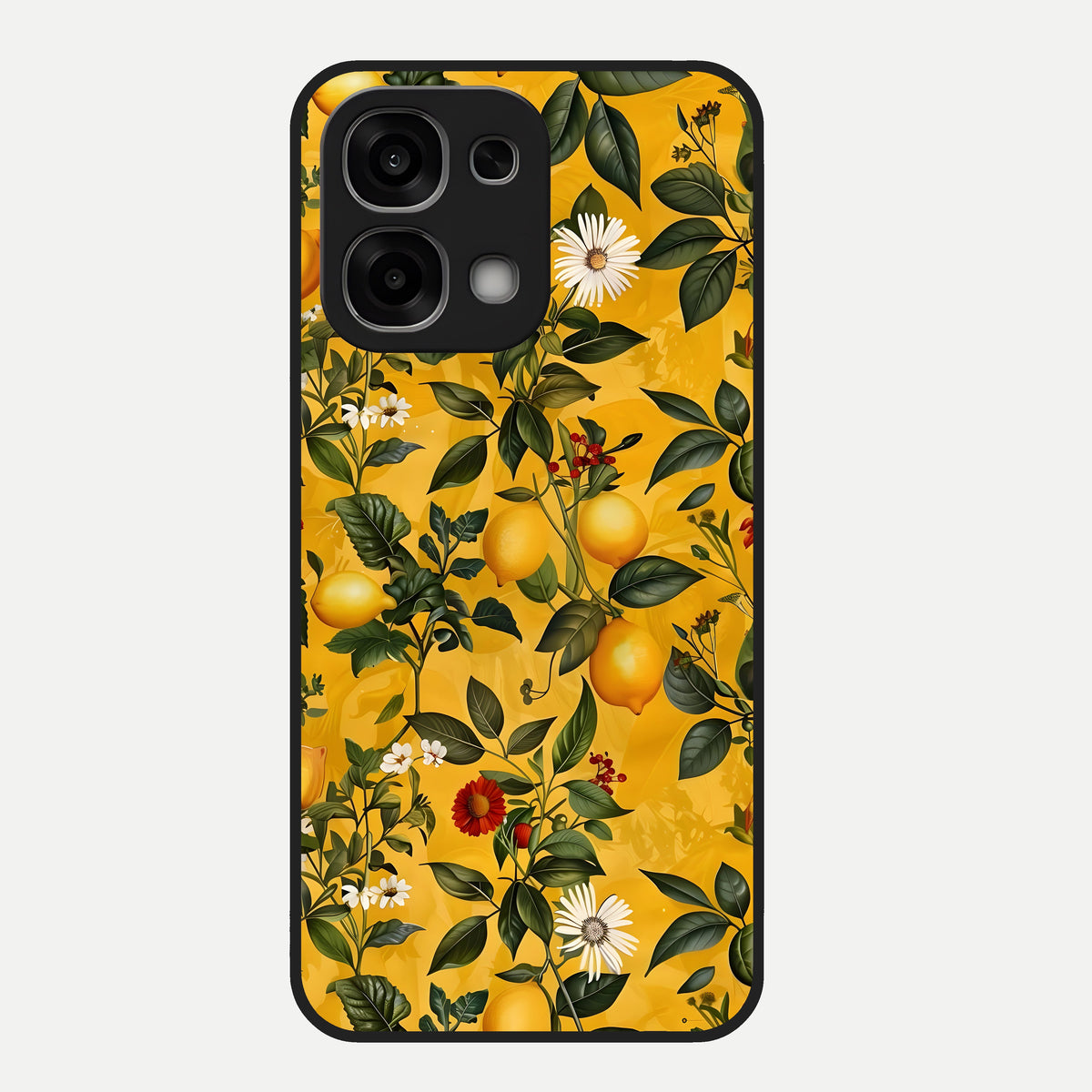  Golden Lemon Field Glass Case For Oppo F33 5G back cover – full design glossy printed glass finish
