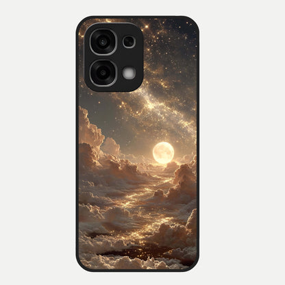  Golden Sky Dream Glass Case For Oppo F33 5G back cover – full design glossy printed glass finish