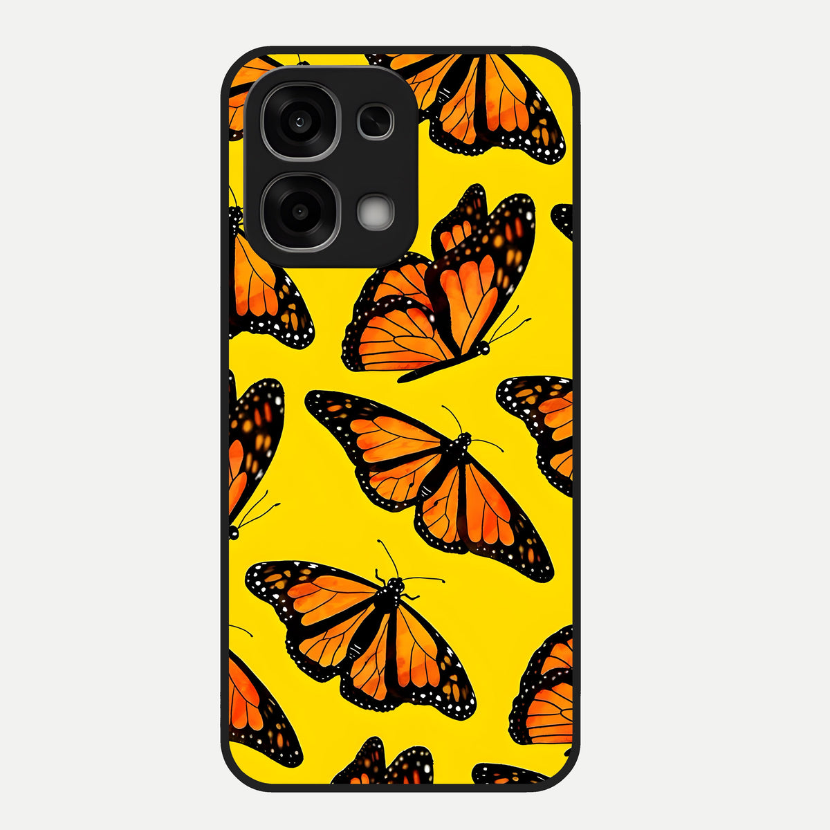 Golden Wing Flight Glass Case For Oppo F33 5G back cover – full design glossy printed glass finish
