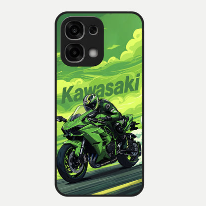  Greenery Sky Glass Case For Oppo F33 5G back cover – full design glossy printed glass finish