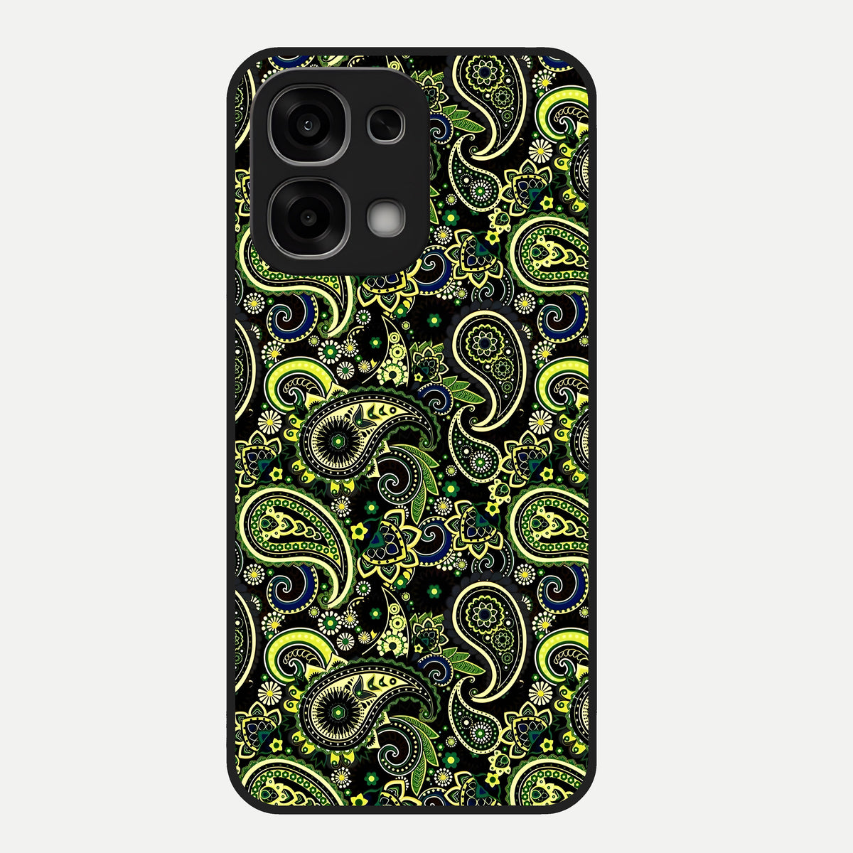  Green Lemon Glass Case For Oppo F33 5G back cover – full design glossy printed glass finish
