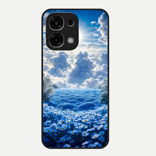  Heavenly Daisy Horizon Glass Case For Oppo F33 5G back cover – full design glossy printed glass finish