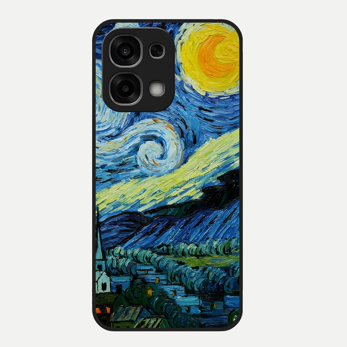  Inspired Van Gogh Art Glass Case For Oppo F33 5G back cover – full design glossy printed glass finish