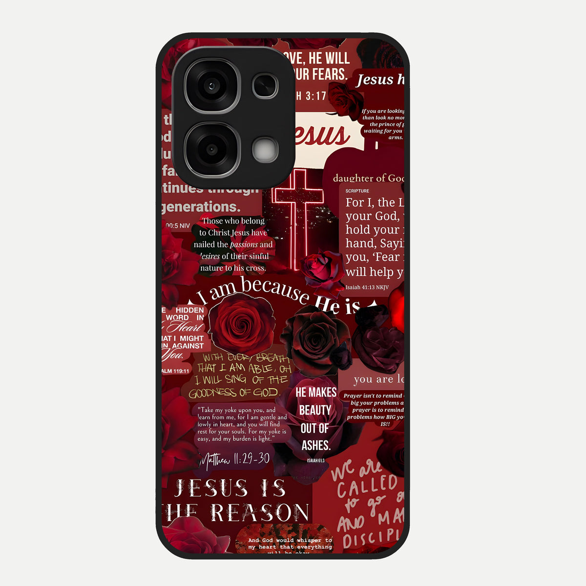  Jesus Love Heals Glass Case For Oppo F33 5G back cover – full design glossy printed glass finish