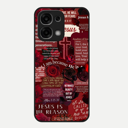  Jesus Love Heals Glass Case For Oppo F33 5G back cover – full design glossy printed glass finish