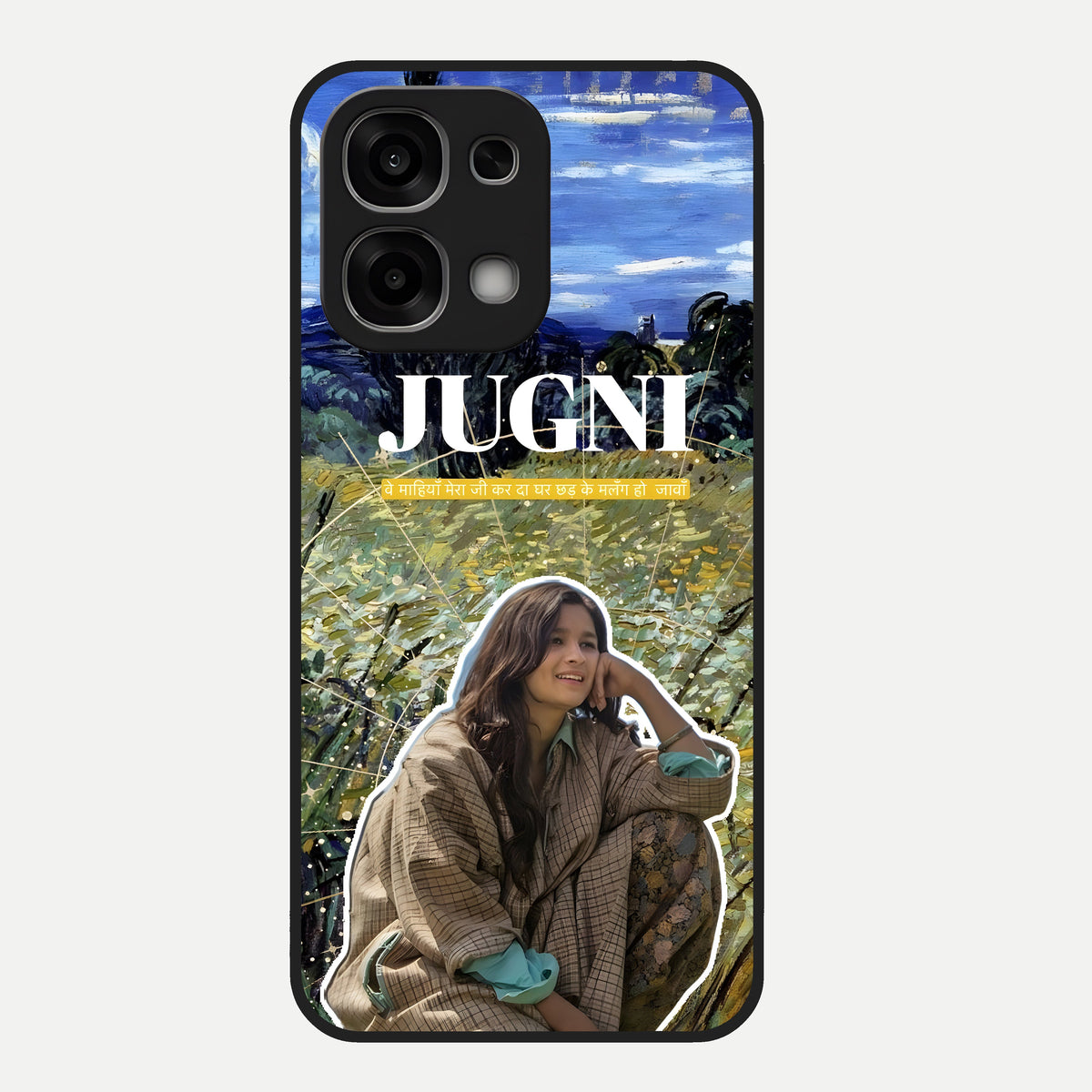  Jugni Soul Vibes Glass Case For Oppo F33 5G back cover – full design glossy printed glass finish