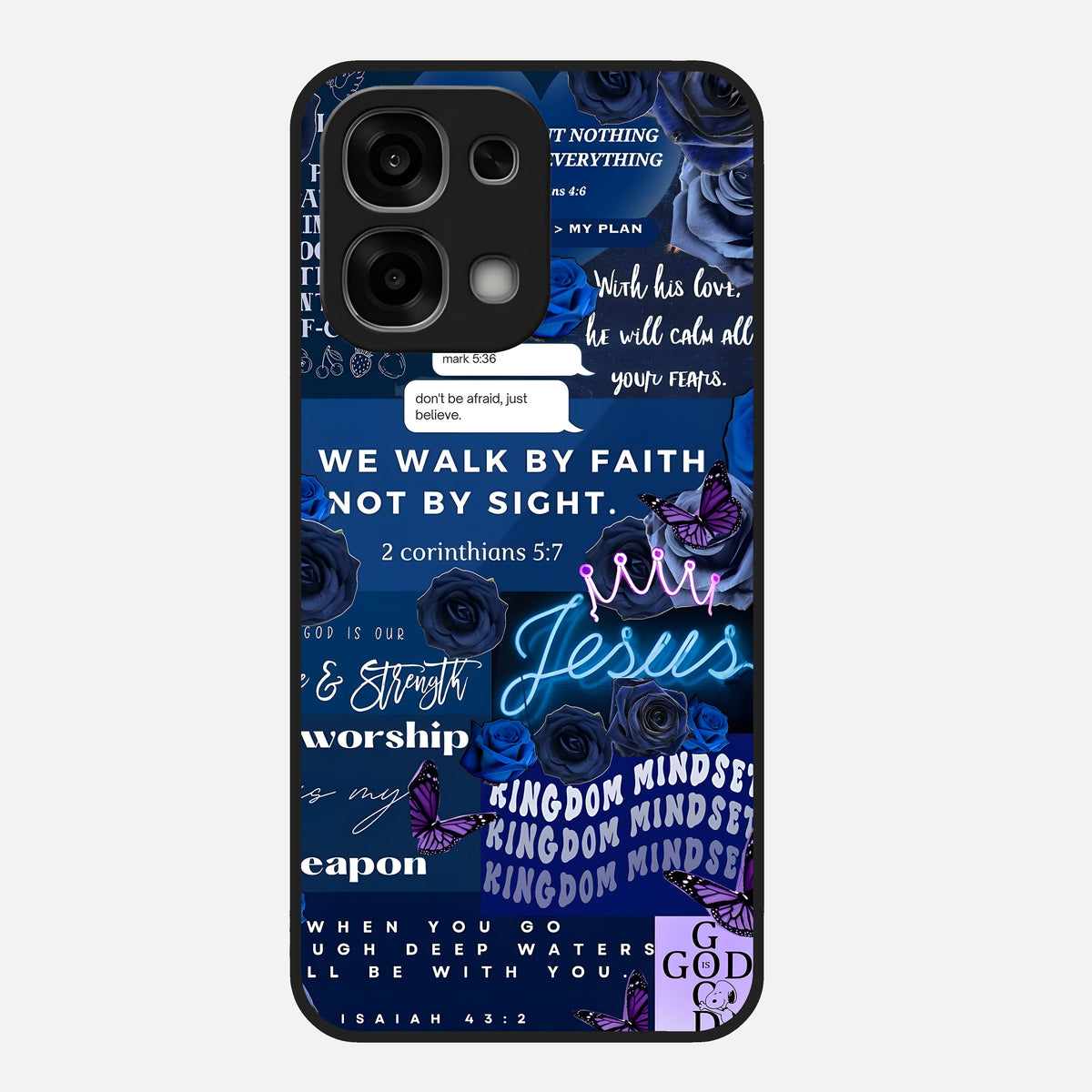  Kingdom Faith Glow Glass Case For Oppo F33 5G back cover – full design glossy printed glass finish
