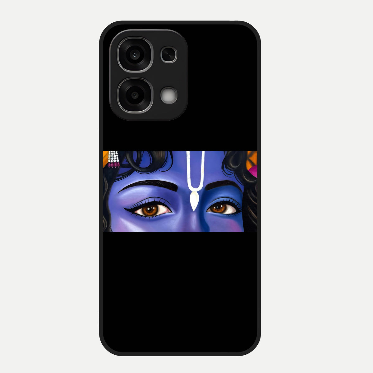  Krishna Eye Glass Case For Oppo F33 5G back cover – full design glossy printed glass finish