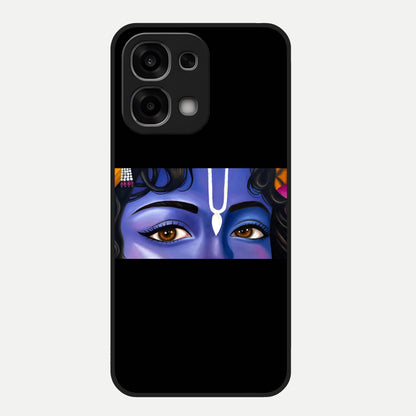  Krishna Eye Glass Case For Oppo F33 5G back cover – full design glossy printed glass finish