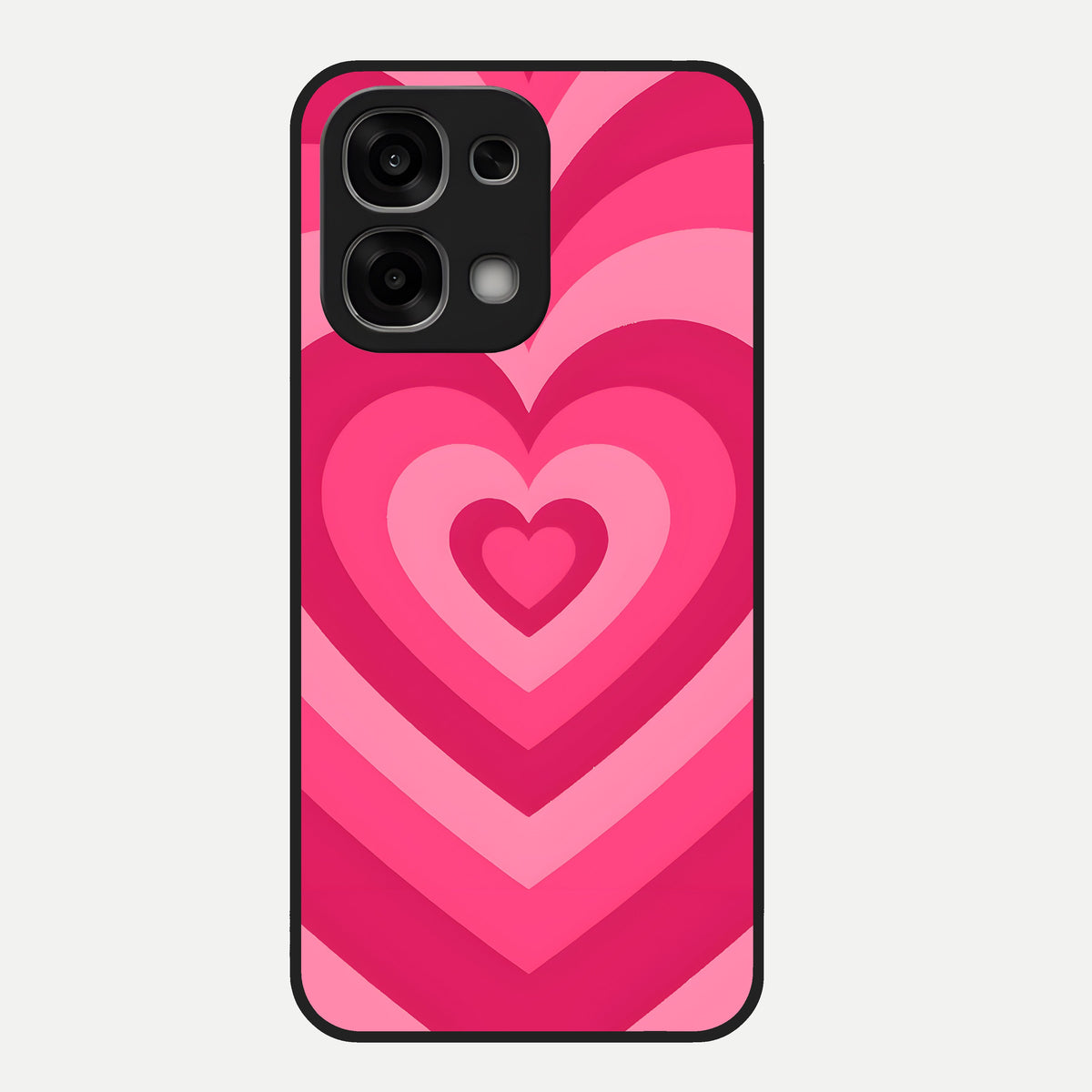  Layered Love Hearts Glass Case For Oppo F33 5G back cover – full design glossy printed glass finish