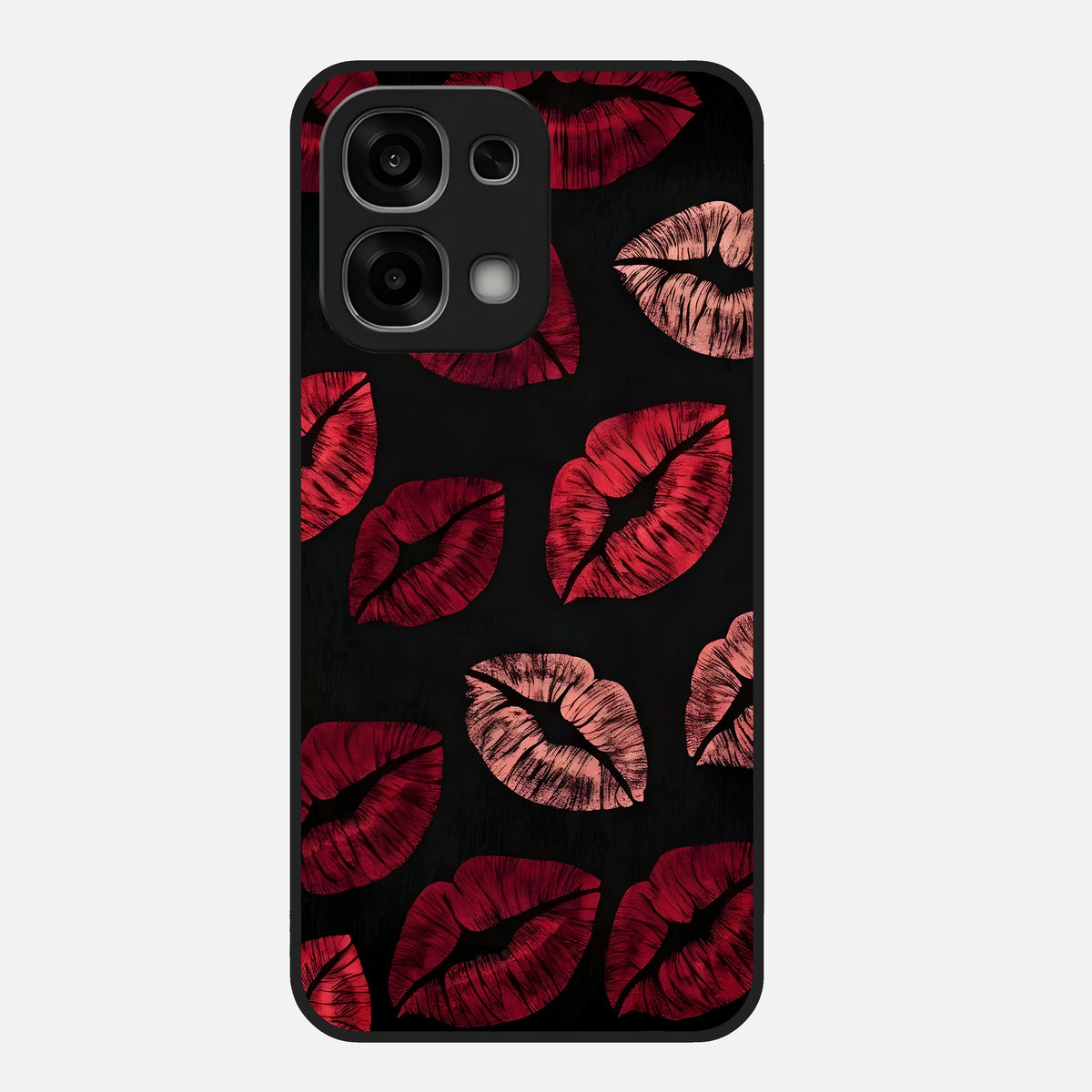 Midnight Kiss Love Glass Case For Oppo F33 5G back cover – full design glossy printed glass finish
