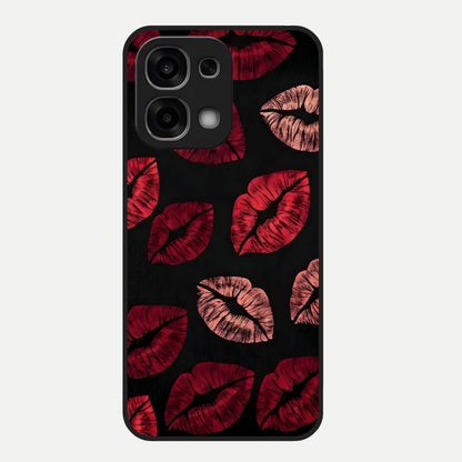  Midnight Kiss Love Glass Case For Oppo F33 5G back cover – full design glossy printed glass finish
