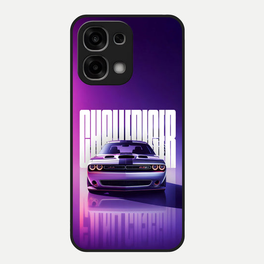  Midnight Muscle Ride Glass Case For Oppo F33 5G back cover – full design glossy printed glass finish