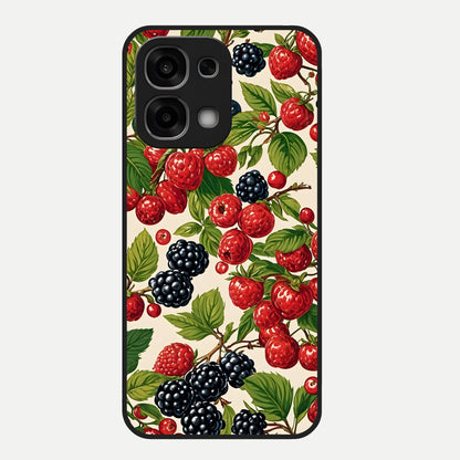  Mixed Berry Collage Glass Case For Oppo F33 5G back cover – full design glossy printed glass finish