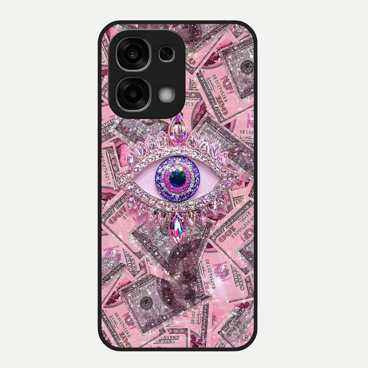  Money Eye Luxe Glass Case For Oppo F33 5G back cover – full design glossy printed glass finish