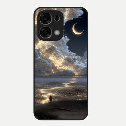  Moonlight Spark Path Glass Case For Oppo F33 5G back cover – full design glossy printed glass finish