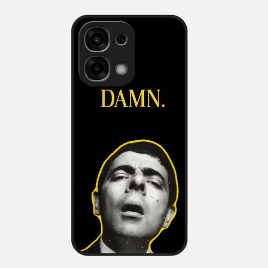  Mr Bean Damn Glass Case For Oppo F33 5G back cover – full design glossy printed glass finish