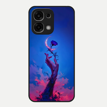  Mystic Hand Glass Case For Oppo F33 5G back cover – full design glossy printed glass finish