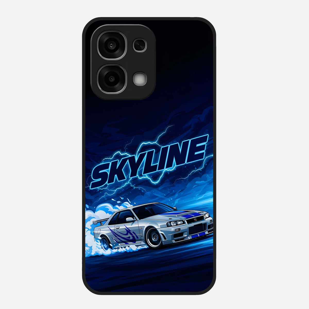  Neon Drift Beast Glass Case For Oppo F33 5G back cover – full design glossy printed glass finish
