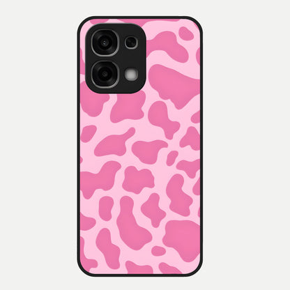  Pinkish Scenery Glass Case For Oppo F33 5G back cover – full design glossy printed glass finish