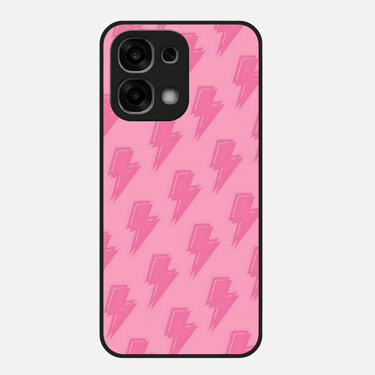  Pink Moo Magic Glass Case For Oppo F33 5G back cover – full design glossy printed glass finish