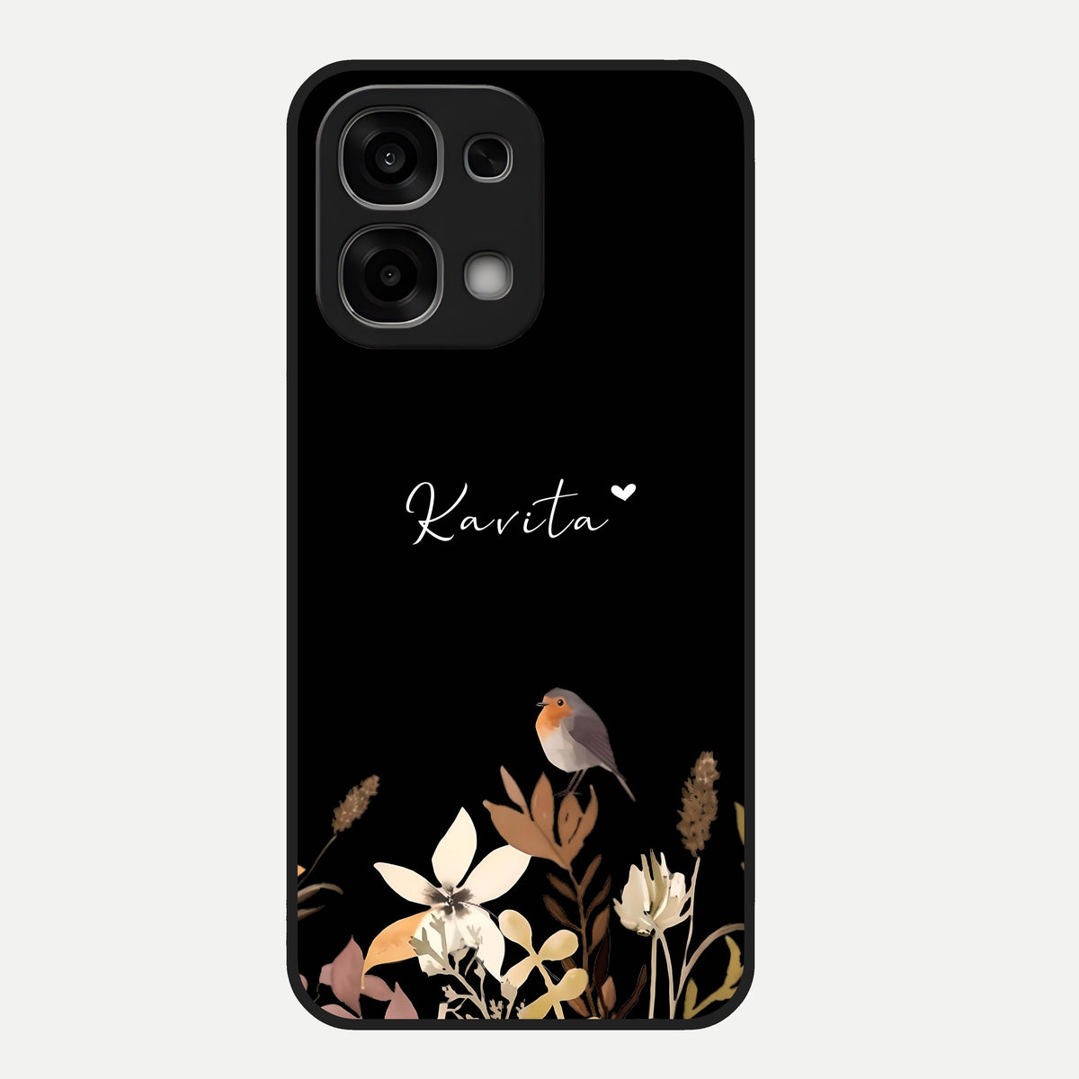  Quiet Garden Tune Custom Name Glass Case For Oppo F33 5G back cover – full design glossy printed glass finish