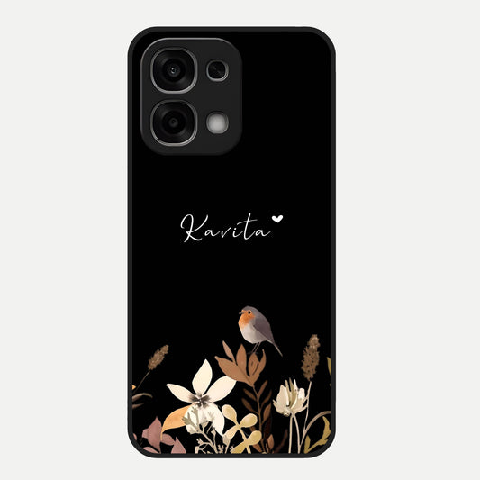  Quiet Garden Tune Custom Name Glass Case For Oppo F33 5G back cover – full design glossy printed glass finish