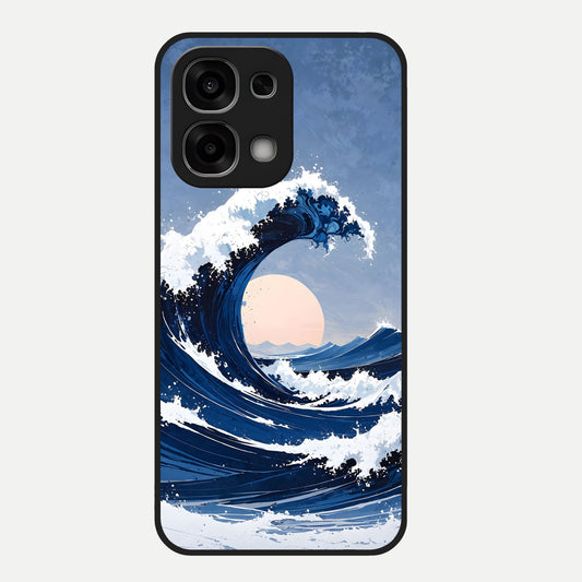  Rising Tide Power Glass Case For Oppo F33 5G back cover – full design glossy printed glass finish
