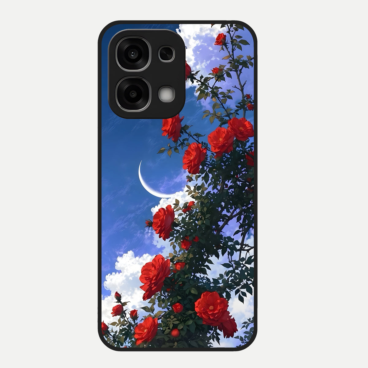  Rose Drift Flowers Glass Case For Oppo F33 5G back cover – full design glossy printed glass finish
