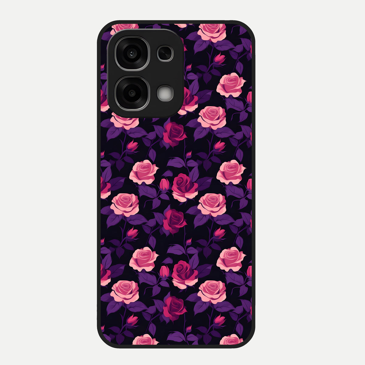  Rose Garden Twilight Glass Case For Oppo F33 5G back cover – full design glossy printed glass finish