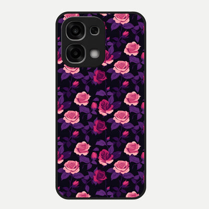  Rose Garden Twilight Glass Case For Oppo F33 5G back cover – full design glossy printed glass finish