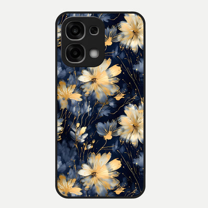  Royal Petal Dream Glass Case For Oppo F33 5G back cover – full design glossy printed glass finish