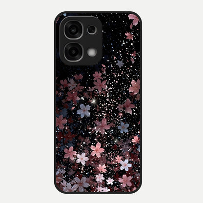  Starlit Flower Dreams Glass Case For Oppo F33 5G back cover – full design glossy printed glass finish