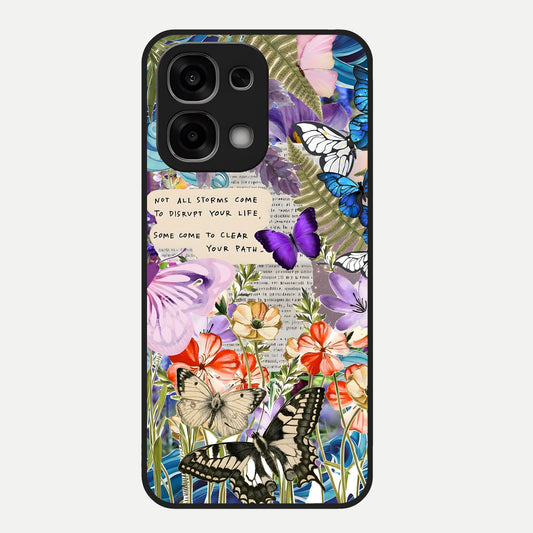  Storm Path Bloom Glass Case For Oppo F33 5G back cover – full design glossy printed glass finish
