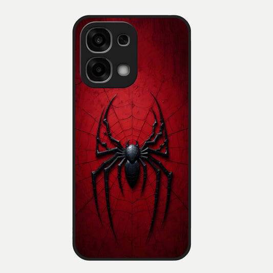  Superhero Web Emblem Glass Case For Oppo F33 5G back cover – full design glossy printed glass finish
